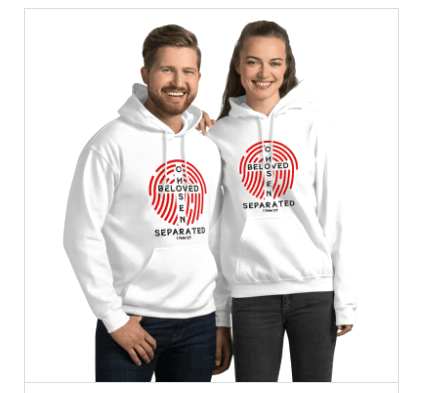 Hoodie Unissexo – 1 Pedro 2:9 | Branco